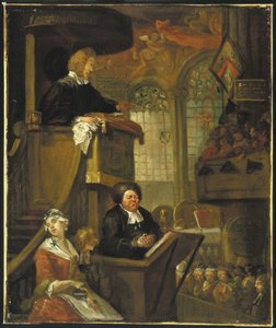 A Congregação Adormecida, 1728 de William Hogarth