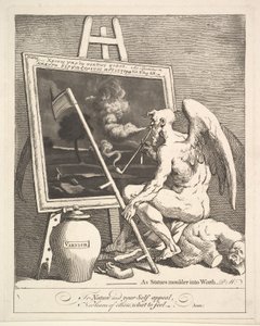 Tempo fumando uma foto, ca. 1761 de William Hogarth