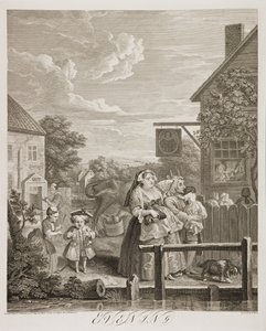 en: Quatro momentos do dia: Noite de William Hogarth
