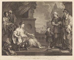 Moisés Levado à Filha do Faraó de William Hogarth and Luke Sullivan