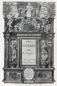 Página de título para "As obras de Benjamin Jonson", 1616