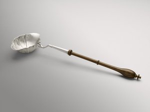 Punch ou Toddy Concha, c. 1754-1785 (prata e madeira não identificada) de William Hollingshead
