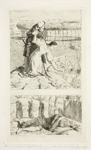 My Beautiful Lady (em cima); Of My Lady in Death (em baixo), frontispício de The Germ, No. 1 de William Holman Hunt