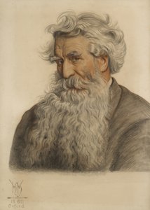 Retrato de Thomas Combe, Impressora para a Universidade (1796-1872) (giz vermelho e preto)