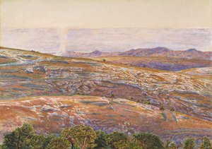 O Mar Morto de Siloam, 1861.   de William Holman Hunt