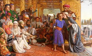 O encontro do Salvador no templo de William Holman Hunt