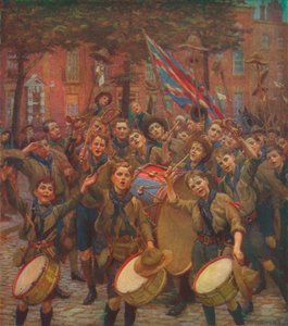 Aplaudindo o escoteiro-chefe, c1914 1928 de William Holt Yates Titcomb