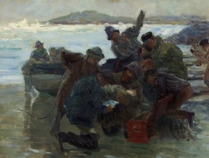 Sketch for Cast Up by the Sea, c.1895 (óleo sobre tela) de William Holt Yates Titcomb