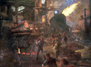 &39;A riqueza da Inglaterra: o processo Bessemer de fazer aço&39;, 1895 de William Holt Yates Titcomb