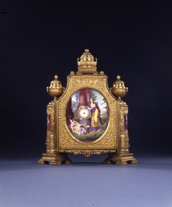 Relógio de cornija de George III de William Hopkins Craft
