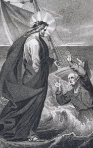 Cristo Reprovando Pedro, de "A História e a Vida de Nosso Abençoado Senhor e Salvador Jesus Cristo", do Reverendo J. Milner, publicado por B. Crosby, 1808
