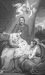 Oferendas ao Salvador Infantil, de &39;A História e Vida de Nosso Abençoado Senhor e Salvador Jesus Cristo&39;, pelo Reverendo J. Milner, publicado por B. Crosby, 1808