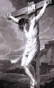 A Crucificação, de "A História e a Vida de Nosso Senhor e Salvador Jesus Cristo", do Reverendo J. Milner, publicado por B. Crosby