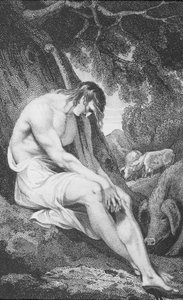 O Filho Pródigo, de "A História e a Vida de Nosso Abençoado Senhor e Salvador Jesus Cristo", do Reverendo J. Milner, publicado por B. Crosby, 1808