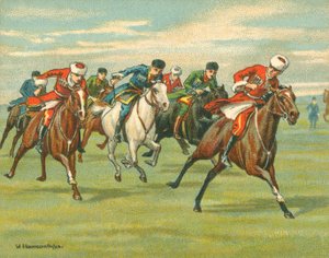Raças Históricas e Modernas, Corridas de Cavalos Cossacos (chromolitho)