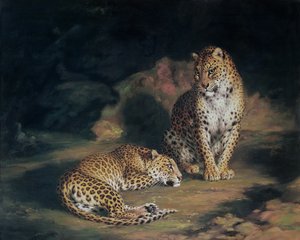 Um par de leopardos, 1845