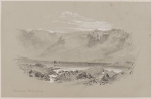 Grasmere, Westmorland (giz e guache no papel) de William Hull
