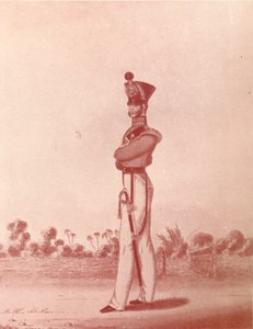 Oficiais da infantaria leve do exército de Madras, c1837-1843, 1909 de William Hunsley