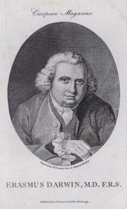 Erasmus Darwin, médico inglês, filósofo natural, poeta e defensor da abolição do tráfico de escravos (gravura) de William III (after) Bromley