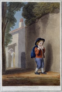 The Schoolboy - in "" The 7 Ages of Man "" de Shakespeare, doente. de W. Bromley, Londres