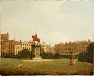 Uma vista da Praça Leicester de William James