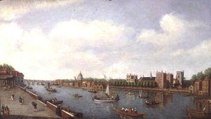 Vista do Tamisa no Palácio Lambeth, c.1770