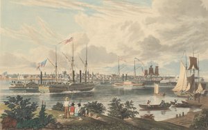 Cidade de Detroit, Michigan: Tirada da costa do Canadá, perto do Ferry, publicada em 1837.