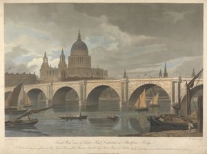 Vista do sudoeste da Catedral de São Paulo e da Ponte de Blackfriars de William James Bennett