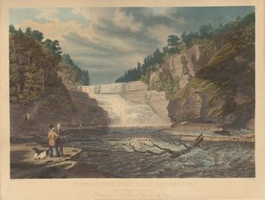 Vista das High Falls de Trenton: West Canada Creek, Nova Iorque de William James Bennett