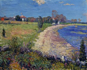 Curving Beach, Nova Inglaterra de William James Glackens