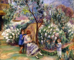 No Jardim de William James Glackens