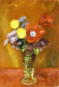 Lilás e Túlipas de William James Glackens