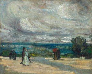 The Terrace (óleo sobre tela) de William James Glackens