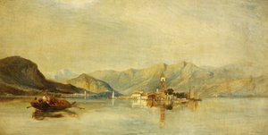 Lago Maggiore e Isola Bella (óleo sobre tela) de William James Muller