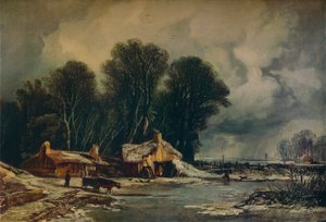 Paisagem com casas antigas: inverno, 1833