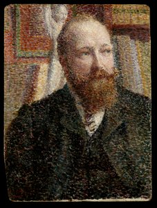 Retrato de Alfred Verhaeren c.1890 (óleo a bordo) de William Jelley