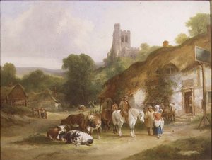 O Plow Inn (óleo sobre tela) de William Joseph Shayer