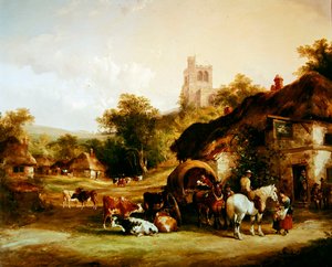 The Swan Inn (óleo sobre painel)