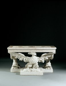 Uma das duas mesas laterais de George II de William Kent