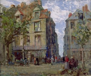 Uma Vista em Dieppe (óleo sobre tela)