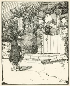 Ilustração para The Deserted Village por Oliver Goldsmith (cor litho) de William Lee Hankey