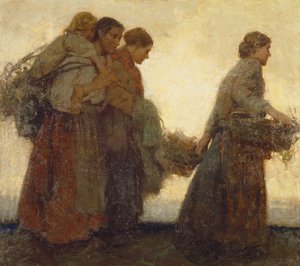 Sobre os diques, c.1910 (óleo sobre tela) de William Lee Hankey