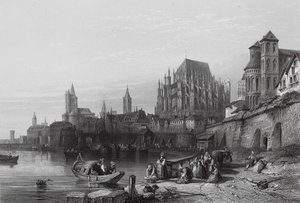 A cidade de Colónia, no Reno (gravura)