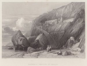 Convento dos Capuchinhos em Amalfi (gravura) de William Leighton Leitch