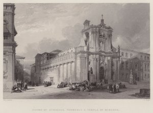 Duomo de Siracusa, antigo Templo de Minerva (gravura)