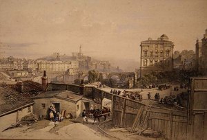 Edimburgo do Monte (cor litho) de William Leighton Leitch