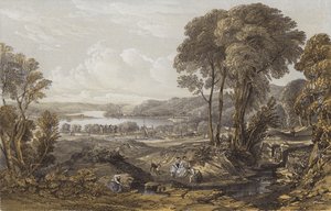 Vista do Clyde acima Erskine Ferry (chromolitho)