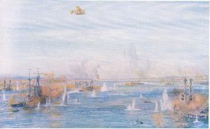 Bombarding the Narrows, 18 de março de 1915, de Cassells História do Povo Britânico publicado pela Waverley Book Company Limited, c.1940