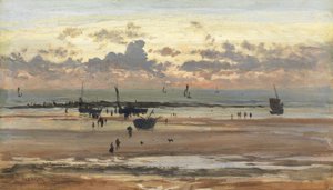 Portel Fisher Folk, 1875 (óleo sobre papel colocado no painel)
