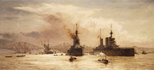 O Primeiro Esquadrão de Batalha que sai daqui para a Batalha da Jutlândia, 1917